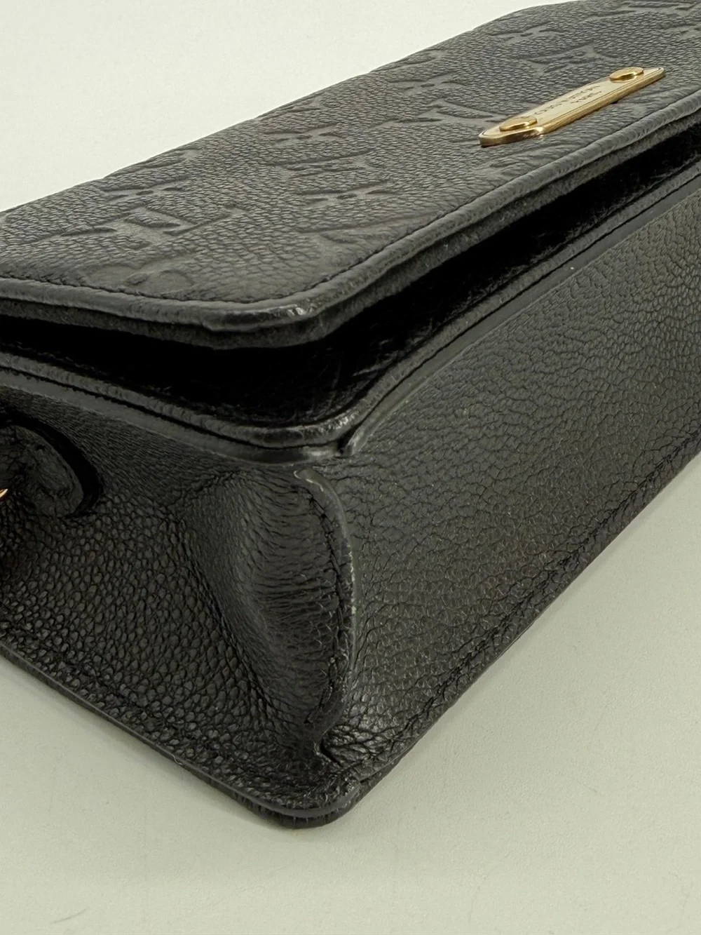 Louis Vuitton Lily Wallet On Chain Black Monogram Empreinte Leather Bag